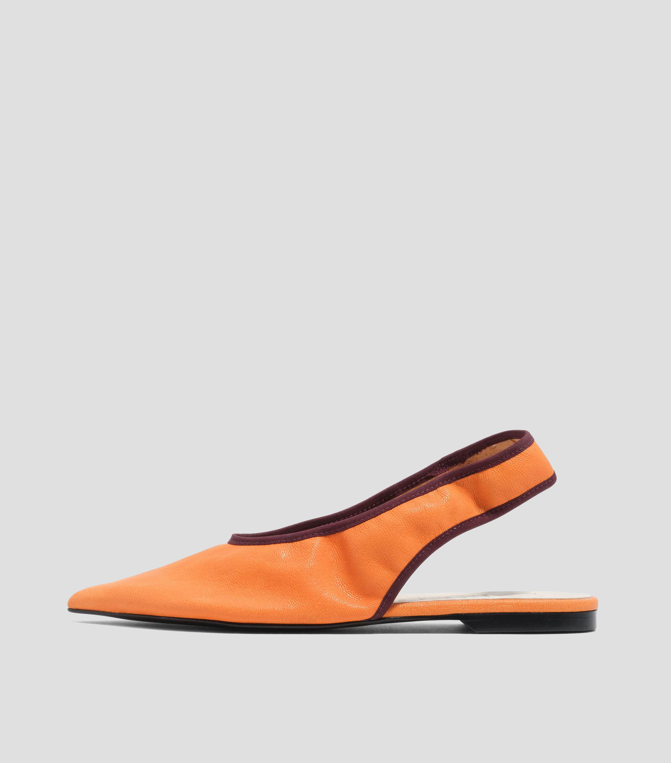 Flats en piel liso Mujer